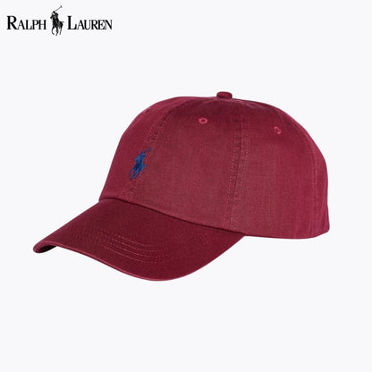 RL Cotton Chino Baseball Cap RL Cotton Chino Baseball Cap Slate Crown Wine 