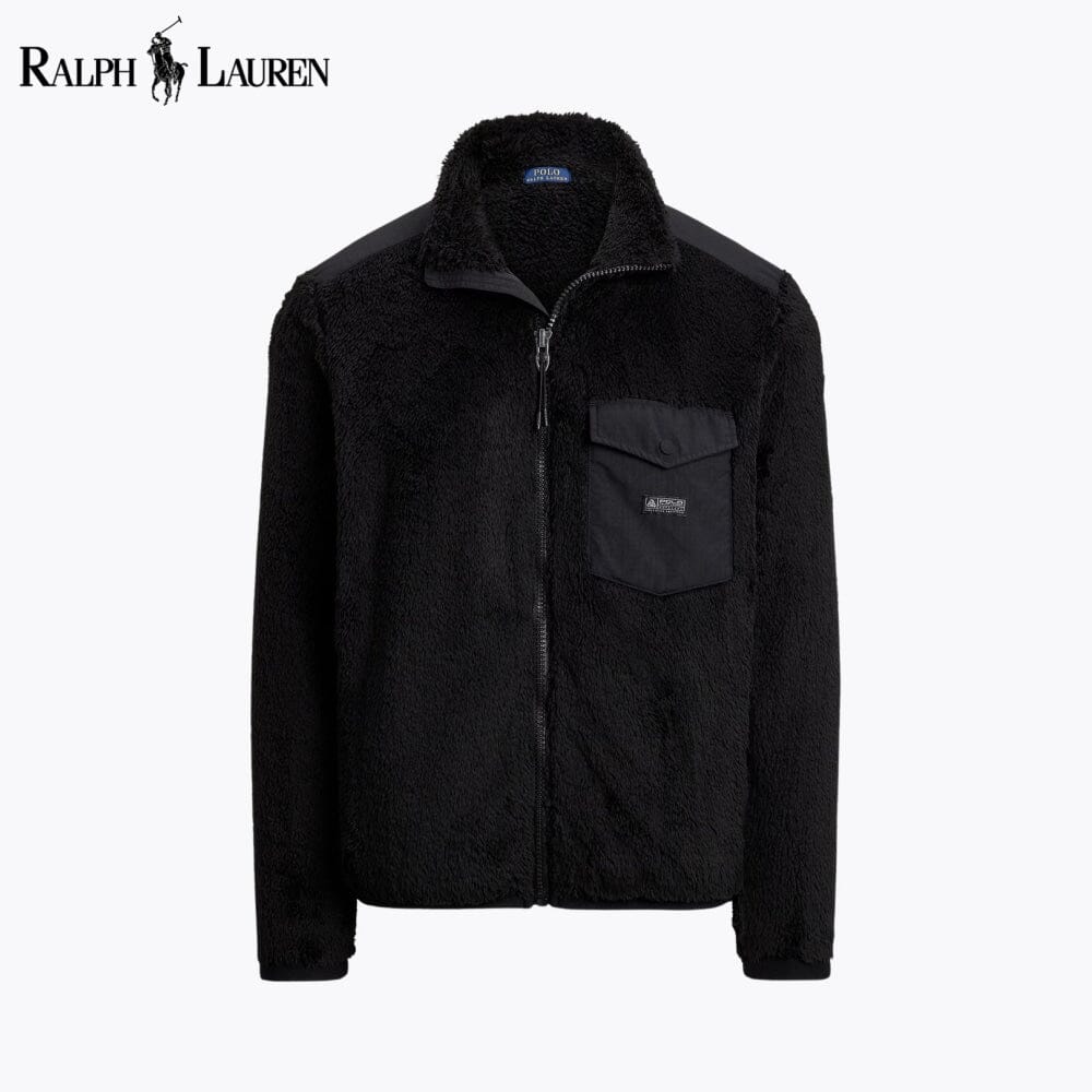 RL Curly Pile Fleece Jacket RL Curly Pile Fleece Jacket Slate Crown Black S 