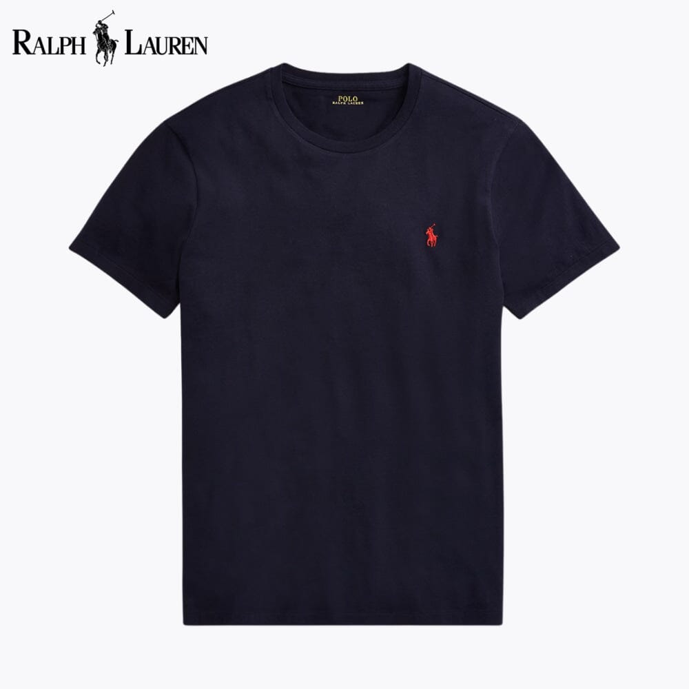 RL Custom Slim Fit Jersey Crewneck T-Shirt RL Custom Slim Fit Jersey Crewneck T-Shirt Slate Crown Blue Navy S 