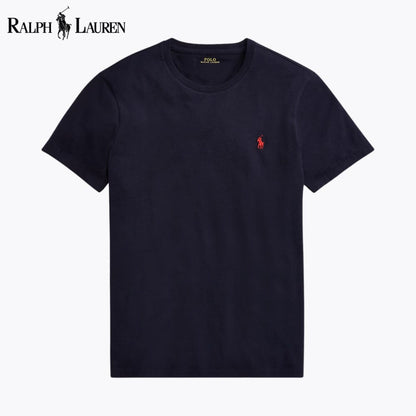 RL Custom Slim Fit Jersey Crewneck T-Shirt RL Custom Slim Fit Jersey Crewneck T-Shirt Slate Crown Blue Navy S 