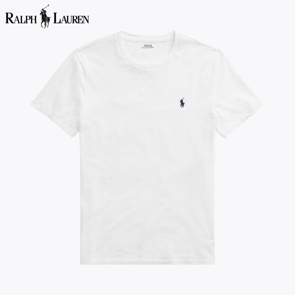 RL Custom Slim Fit Jersey Crewneck T-Shirt RL Custom Slim Fit Jersey Crewneck T-Shirt Slate Crown White S 