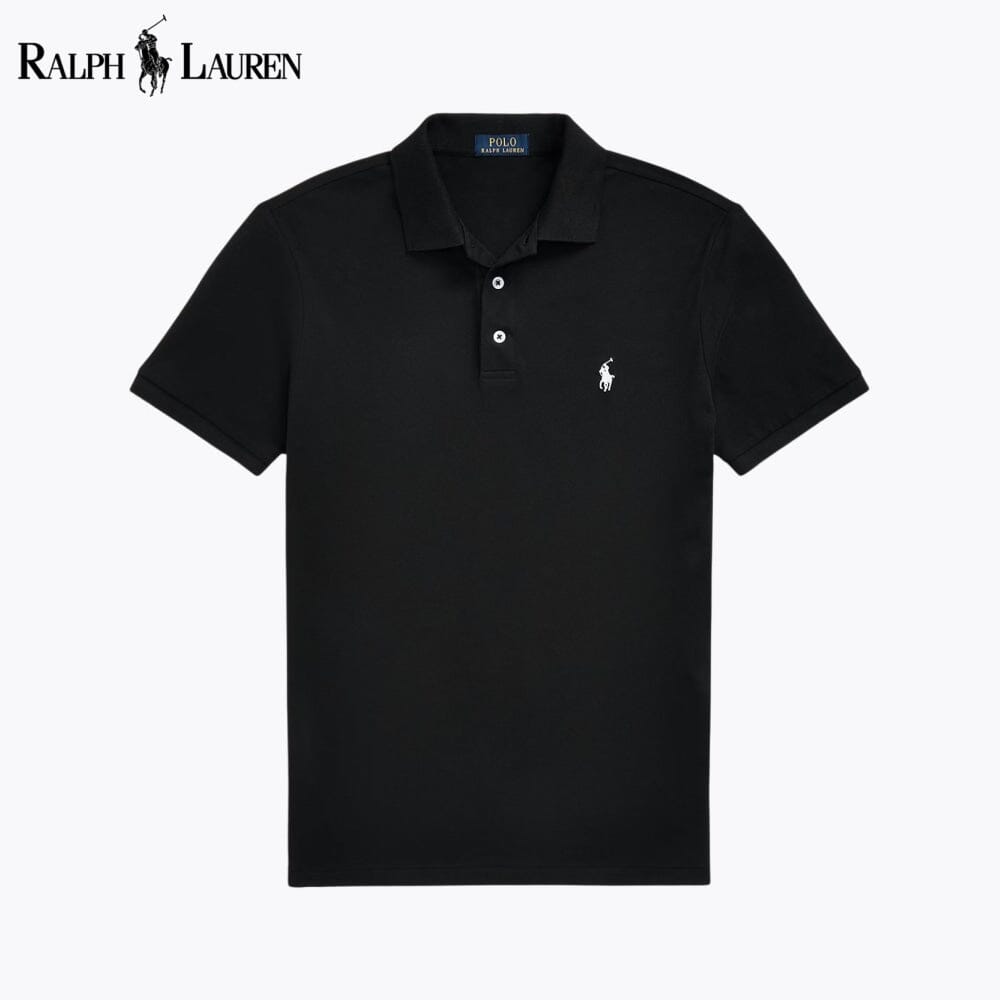 RL Custom Slim Fit Stretch Mesh Polo Shirt RL Custom Slim Fit Stretch Mesh Polo Shirt Slate Crown Black S 