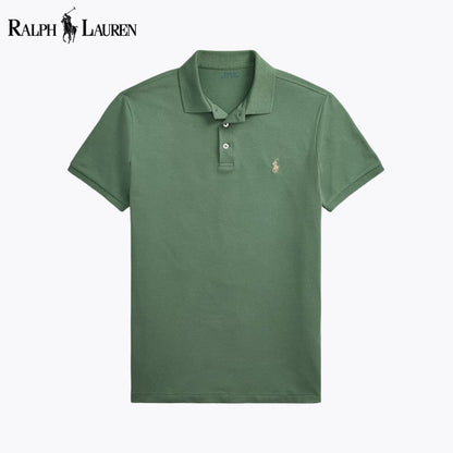RL Custom Slim Fit Stretch Mesh Polo Shirt RL Custom Slim Fit Stretch Mesh Polo Shirt Slate Crown Green S 