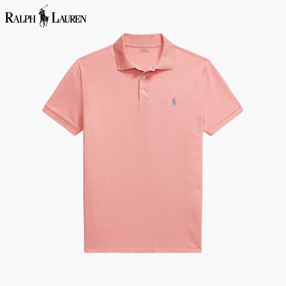 RL Custom Slim Fit Stretch Mesh Polo Shirt RL Custom Slim Fit Stretch Mesh Polo Shirt Slate Crown Rose S 