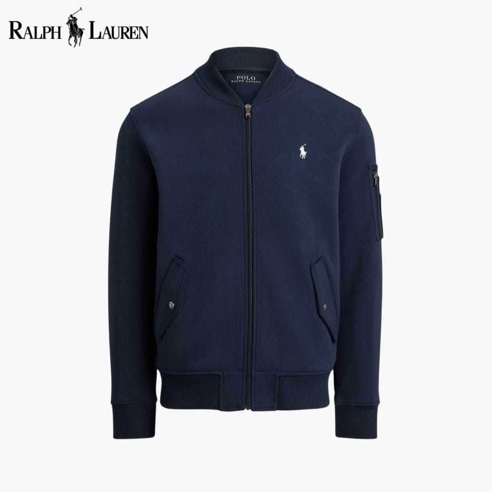 RL Double-Knit Bomber Jacket RL Double-Knit Bomber Jacket Slate Crown College Navy S 