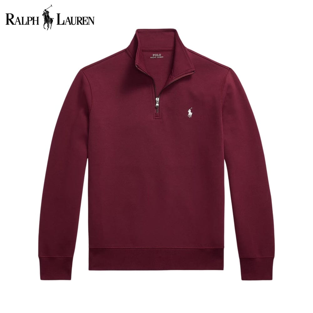 RL Double-Knit Mockneck Pullover RL Double-Knit Mockneck Pullover Slate Crown Wine S 