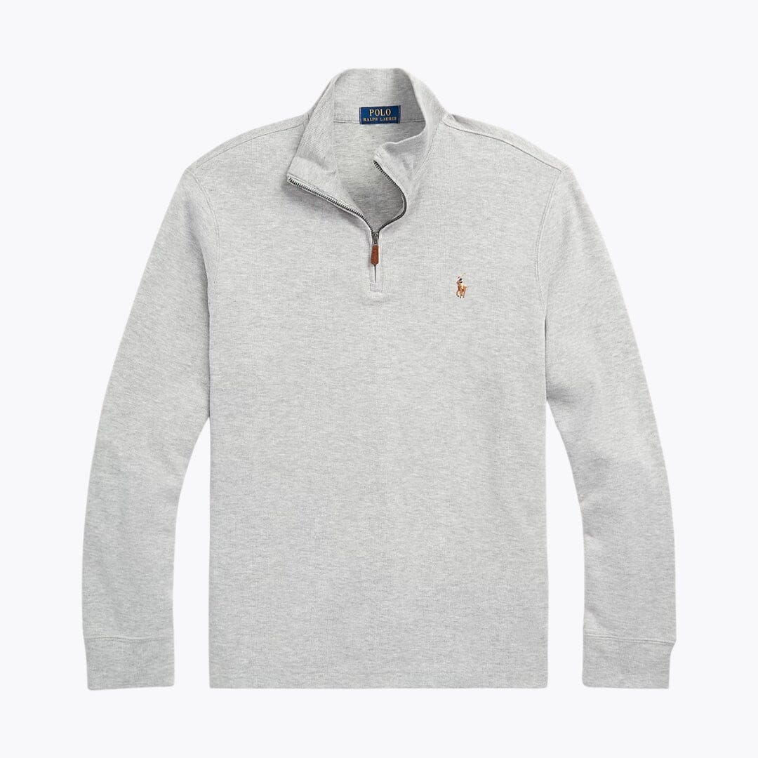 RL Estate-Rib Quarter-Zip Pullover RL Estate-Rib Quarter-Zip Pullover Slate Crown Andover Heather S 
