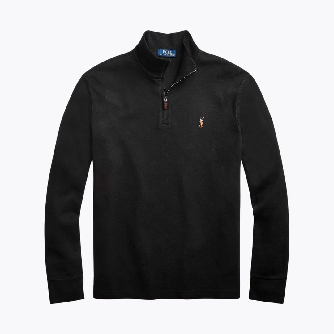 RL Estate-Rib Quarter-Zip Pullover RL Estate-Rib Quarter-Zip Pullover Slate Crown Black S 