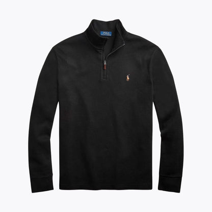 RL Estate-Rib Quarter-Zip Pullover RL Estate-Rib Quarter-Zip Pullover Slate Crown Black S 