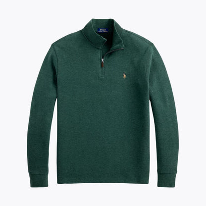 RL Estate-Rib Quarter-Zip Pullover RL Estate-Rib Quarter-Zip Pullover Slate Crown Scotch Pine Heather S 