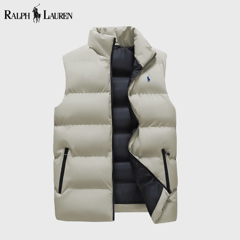 RL Insulated Down Puffer Waistcoat RL Insulated Down Puffer Jacket Slate Crown Cream S 