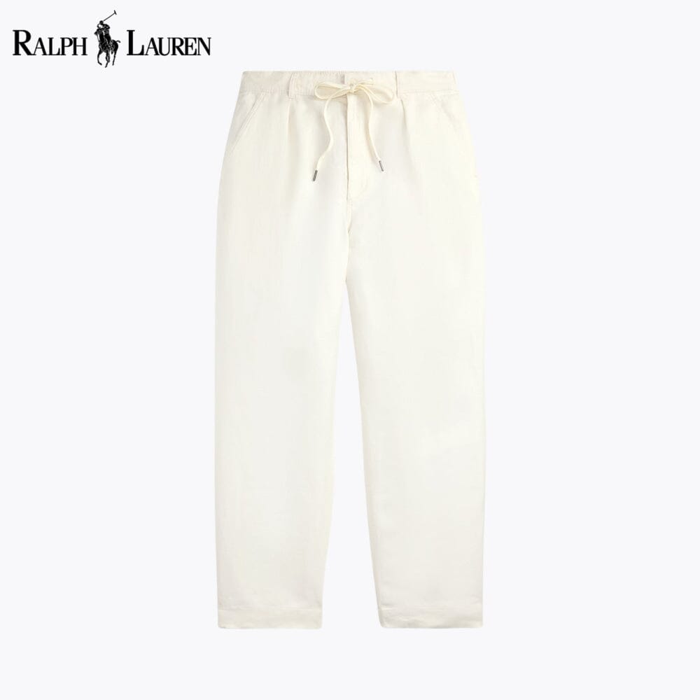 RL Lateef Relaxed Fit Pleated Linen Pant RL Lateef Relaxed Fit Pleated Linen Pant Slate Crown Cream 28 