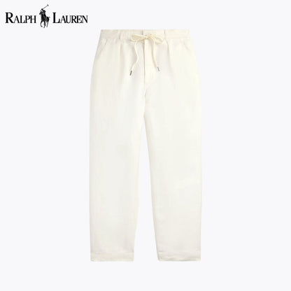 RL Lateef Relaxed Fit Pleated Linen Pant RL Lateef Relaxed Fit Pleated Linen Pant Slate Crown Cream 28 