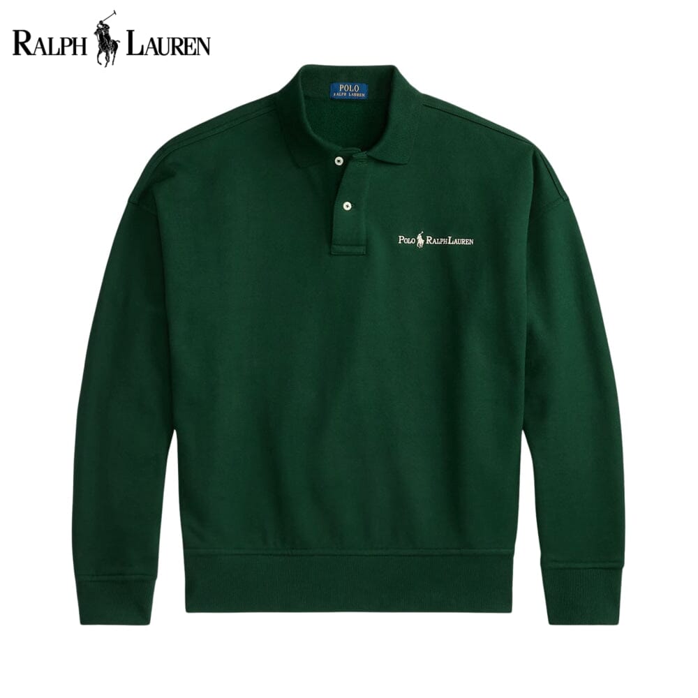 RL Logo Collared Sweatshirt RL Logo Collared Sweatshirt Slate Crown Pine Green S 