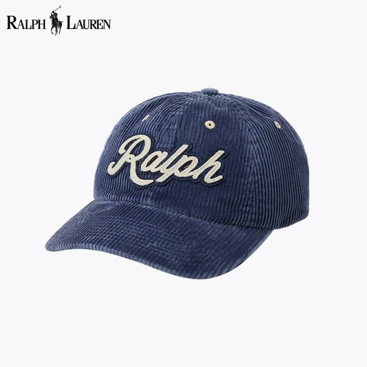 RL Logo Corduroy Ball Cap RL Logo Corduroy Ball Cap Slate Crown Boston Navy 