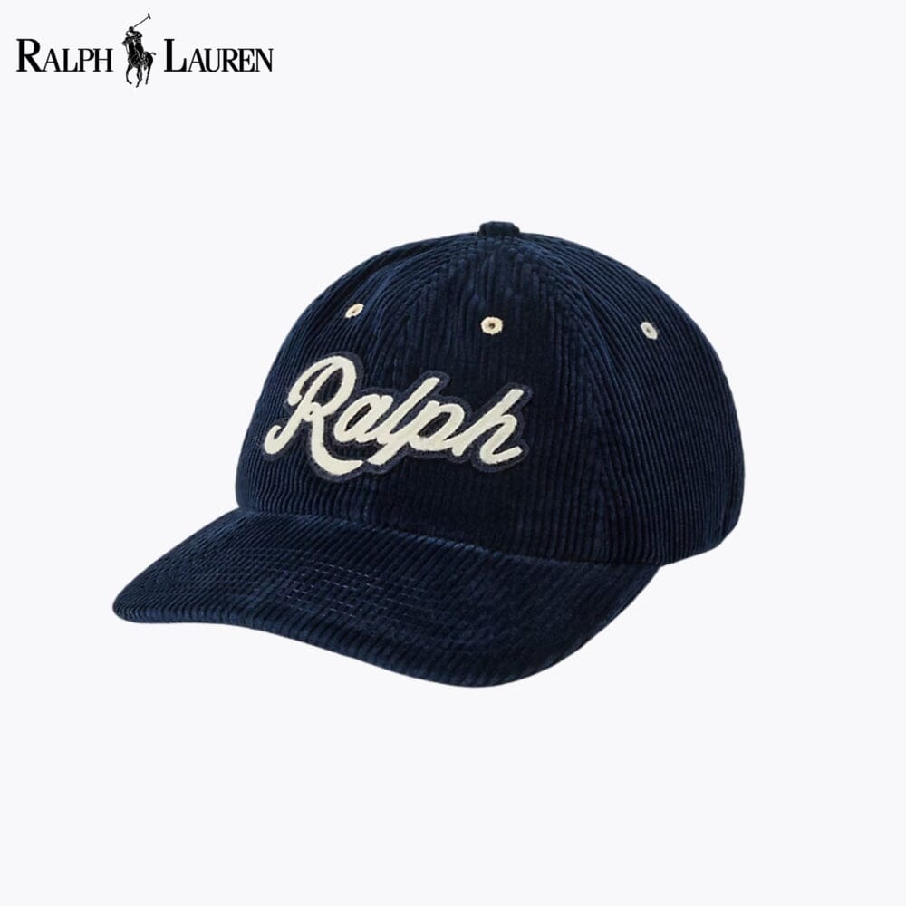 RL Logo Corduroy Ball Cap RL Logo Corduroy Ball Cap Slate Crown Hunter Navy 