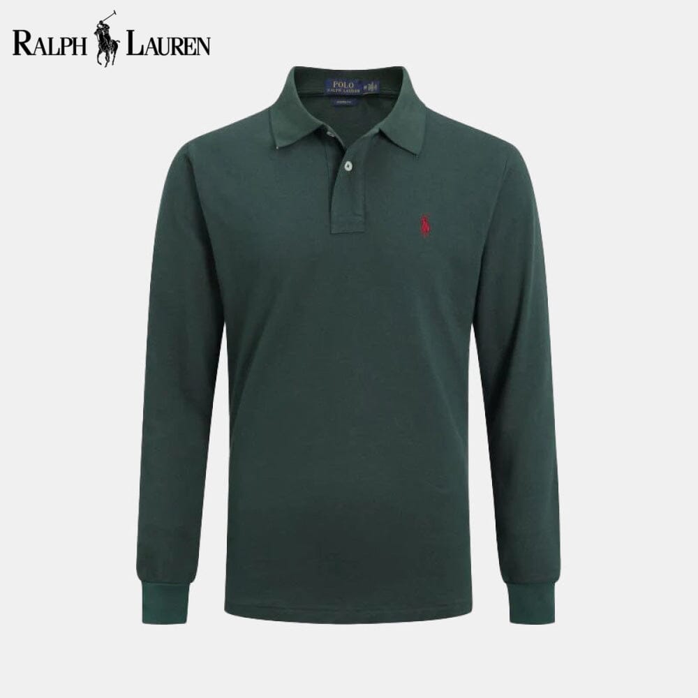 RL Long Slim Fit Dress Shirt RL Long Slim Fit Dress Shirt Slate Crown Green S 