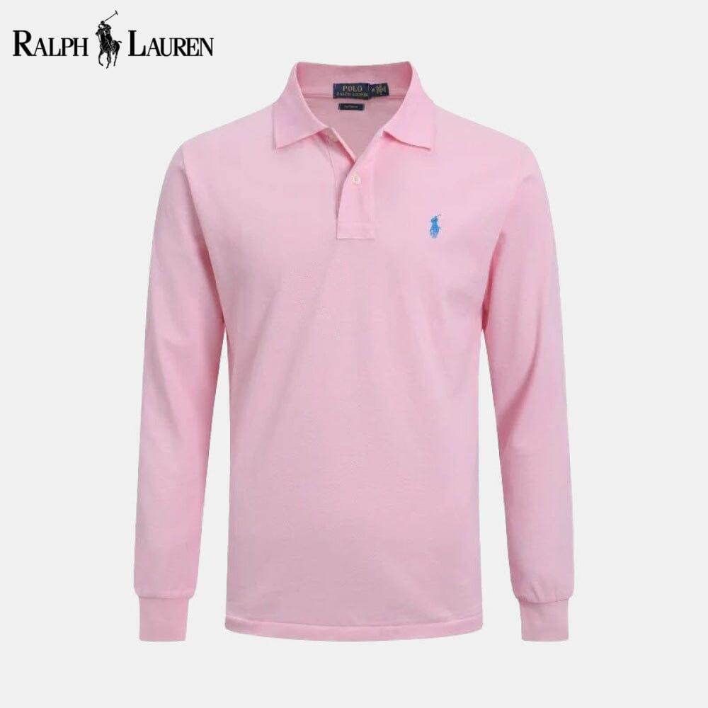 RL Long Slim Fit Dress Shirt RL Long Slim Fit Dress Shirt Slate Crown Pink S 