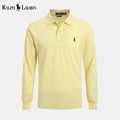 RL Long Slim Fit Dress Shirt RL Long Slim Fit Dress Shirt Slate Crown Yellow S 