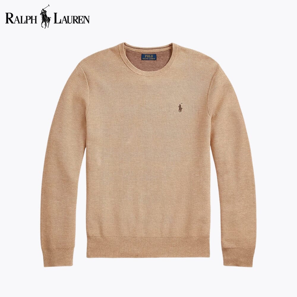 RL Mesh-Knit Cotton Crewneck Sweater RL Mesh-Knit Cotton Crewneck Sweater Slate Crown 