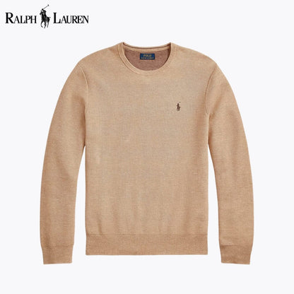 RL Mesh-Knit Cotton Crewneck Sweater RL Mesh-Knit Cotton Crewneck Sweater Slate Crown 