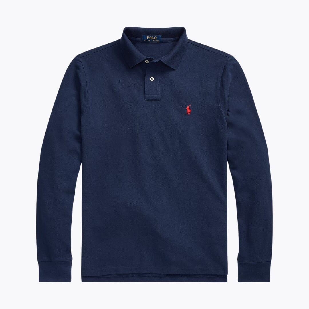 RL Mesh Long-Sleeve Polo Shirt RL Mesh Long-Sleeve Polo Shirt Slate Crown Newport Navy S 