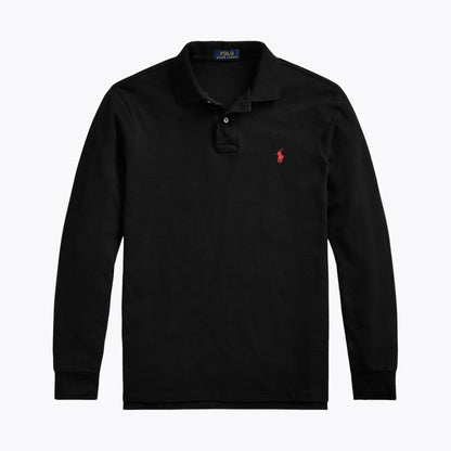 RL Mesh Long-Sleeve Polo Shirt RL Mesh Long-Sleeve Polo Shirt Slate Crown Polo Black S 