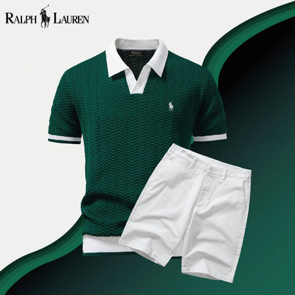 RL Old Money Polo Shirt + Shorts Set RL Old Money Polo Shirt + Shorts Set Slate Crown Emerald Green S 