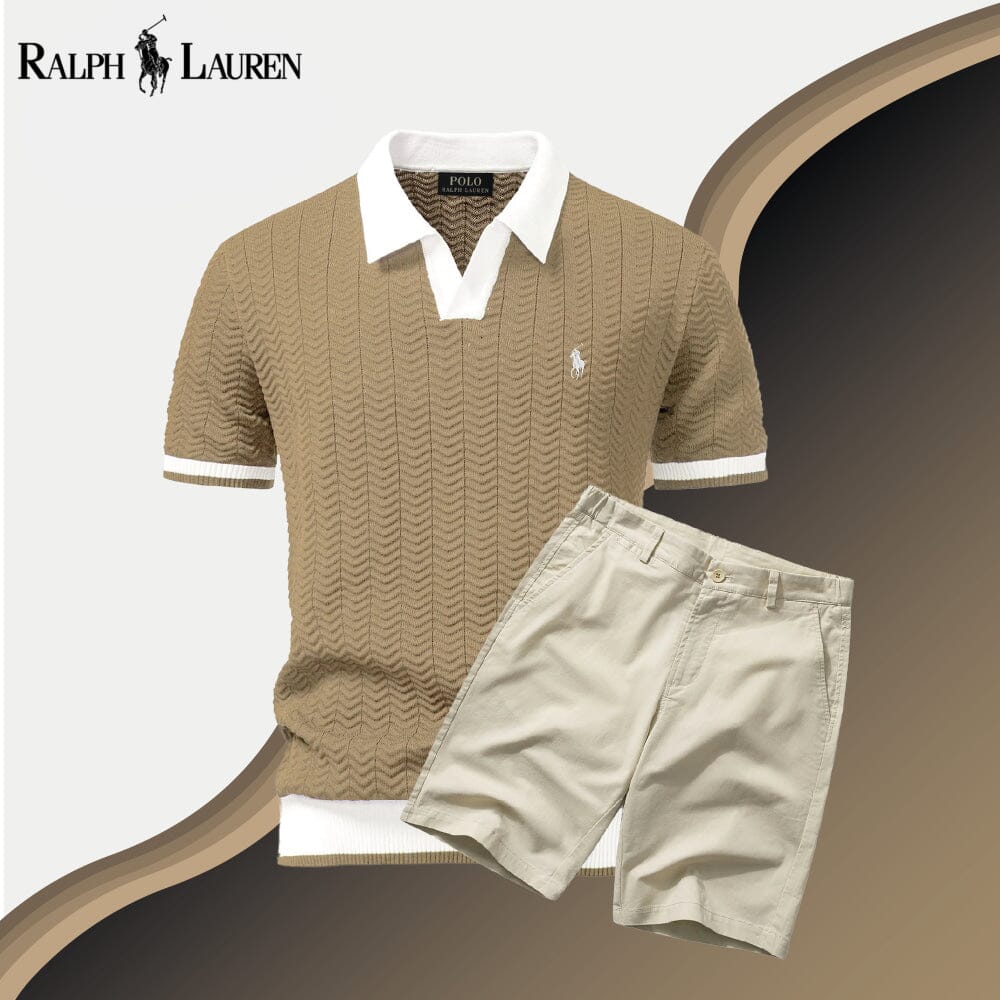RL Old Money Polo Shirt + Shorts Set RL Old Money Polo Shirt + Shorts Set Slate Crown Sand Beige S 