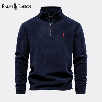 RL Prestige Cable-Knit Wool Knit Sweater RL Prestige Cable-Knit Wool Knit Sweater Slate Crown Dark Blue S 