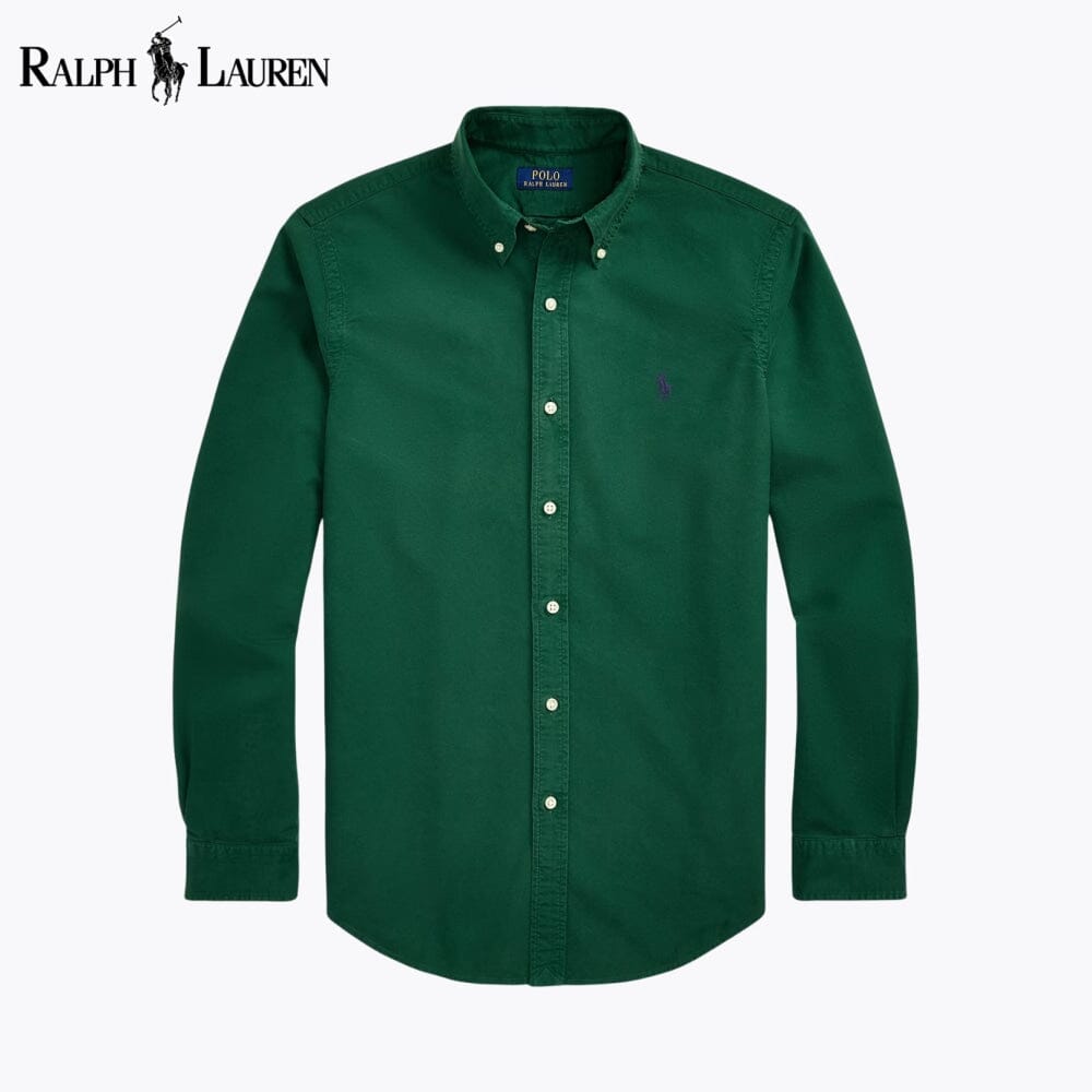 RL Slim Fit Garment-Dyed Oxford Shirt RL Slim Fit Garment-Dyed Oxford Shirt Slate Crown New Forest S 