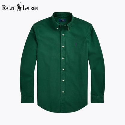 RL Slim Fit Garment-Dyed Oxford Shirt RL Slim Fit Garment-Dyed Oxford Shirt Slate Crown New Forest S 