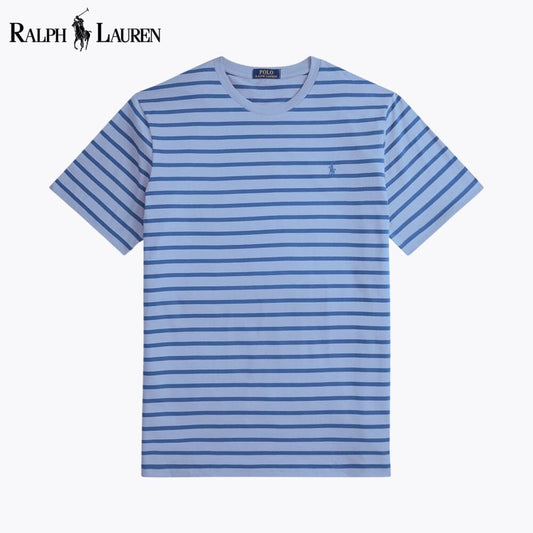 RL Striped Jersey Crewneck T-Shirt RL Striped Jersey Crewneck T-Shirt Slate Crown Blue/Old Royal S 