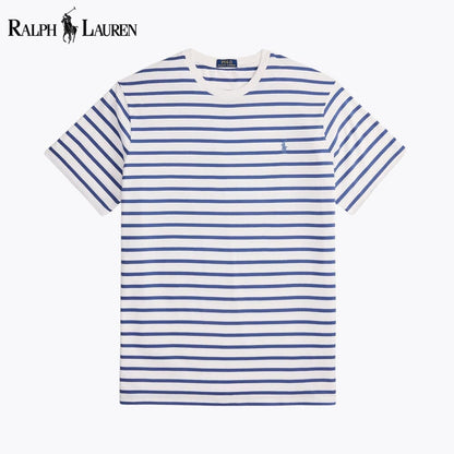 RL Striped Jersey Crewneck T-Shirt RL Striped Jersey Crewneck T-Shirt Slate Crown White/Old Royal S 