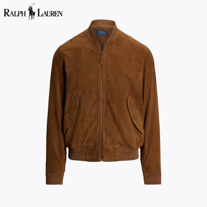 RL Suede Bomber Jacket RL Suede Bomber Jacket Slate Crown Country Brown S 