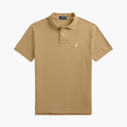 RL The Iconic Mesh Polo Shirt RL The Iconic Mesh Polo Shirt Slate Crown Cafe Tan S 
