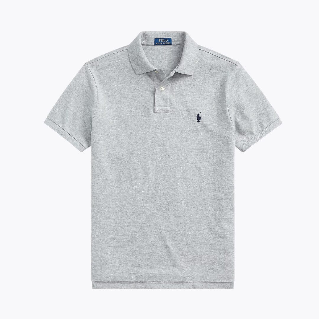 RL The Iconic Mesh Polo Shirt RL The Iconic Mesh Polo Shirt Slate Crown Heather/Navy S 