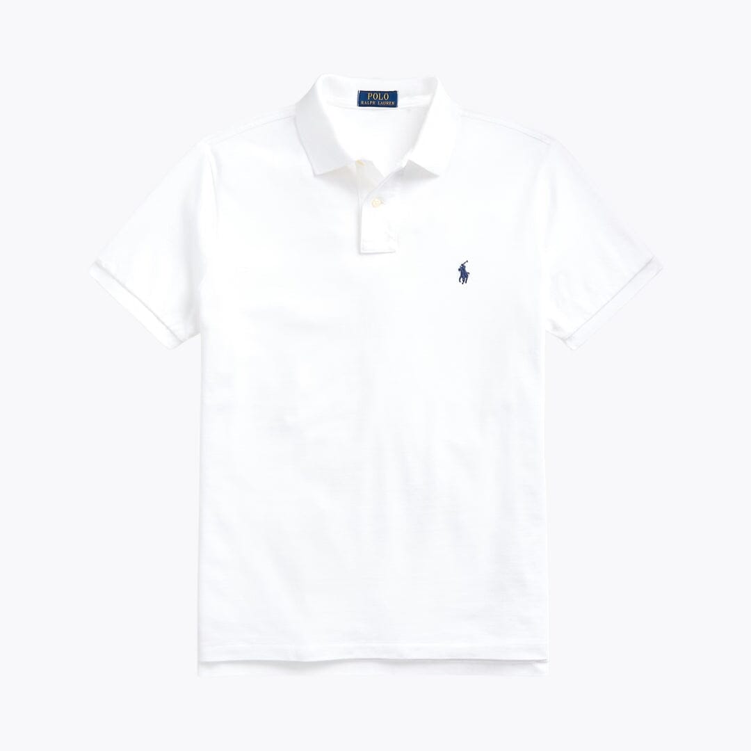 RL The Iconic Mesh Polo Shirt RL The Iconic Mesh Polo Shirt Slate Crown White/Navy S 