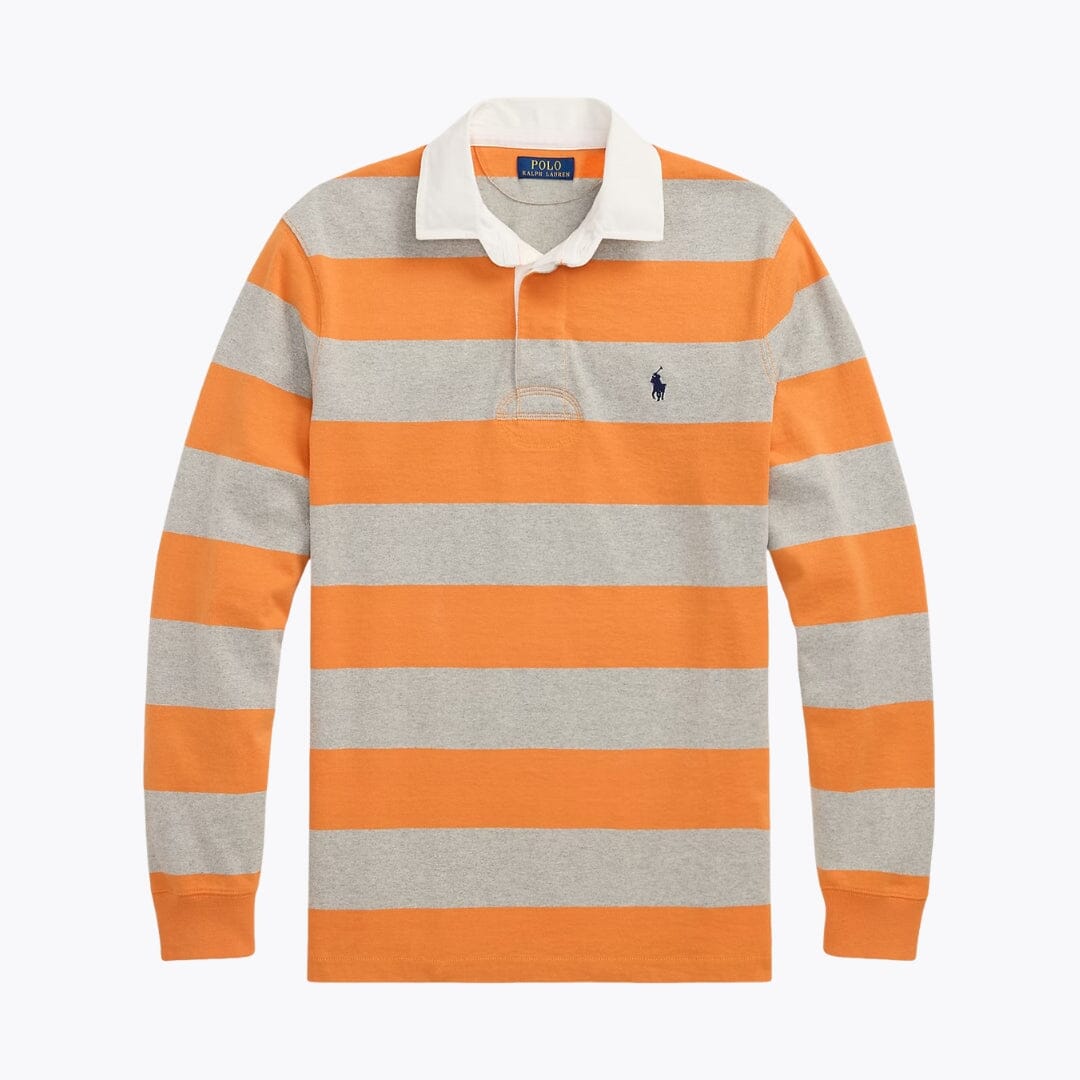 RL The Iconic Rugby Shirt RL The Iconic Rugby Shirt Slate Crown Bedford Orange/Heather S 