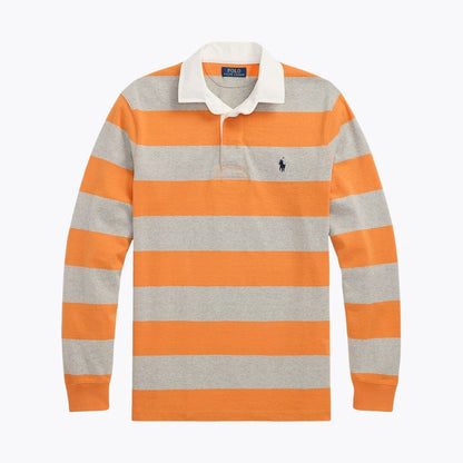 RL The Iconic Rugby Shirt RL The Iconic Rugby Shirt Slate Crown Bedford Orange/Heather S 