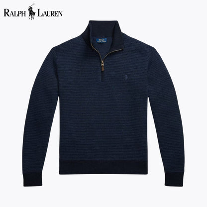 RL Washable Wool Quarter-Zip Sweater RL Washable Wool Quarter-Zip Sweater Slate Crown Blue Navy S 