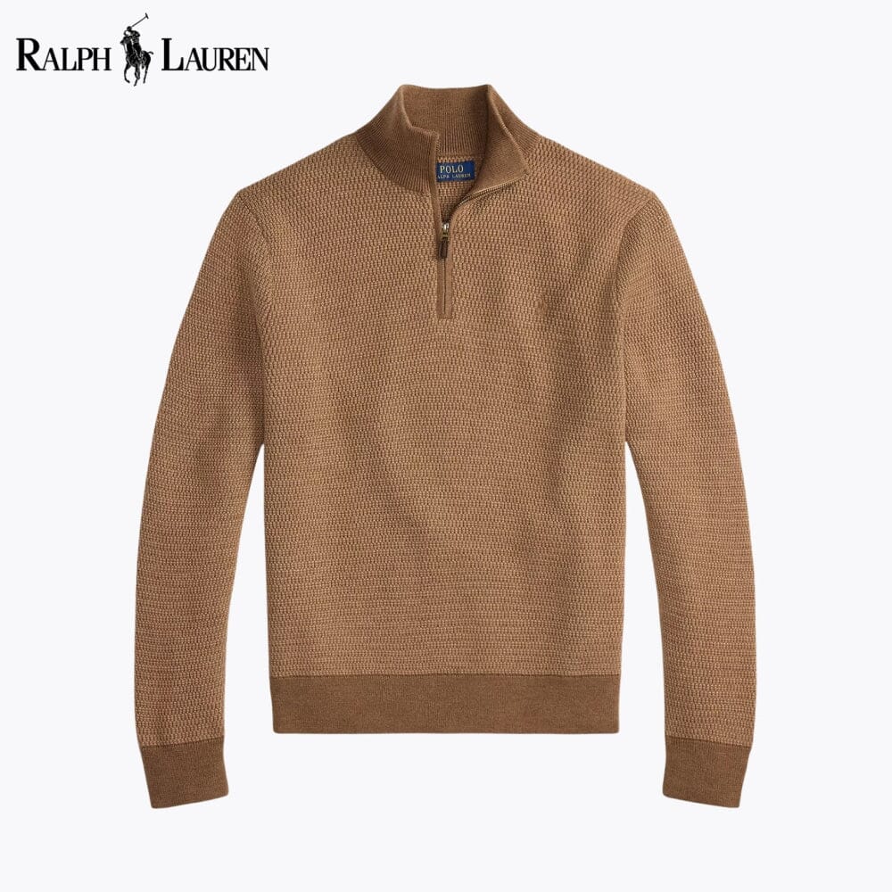 RL Washable Wool Quarter-Zip Sweater RL Washable Wool Quarter-Zip Sweater Slate Crown Camel S 