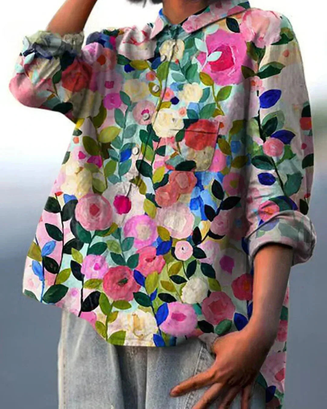 Rosie- VINTAGE FLORAL BLOUSE Shirt Belleza & Glamour 
