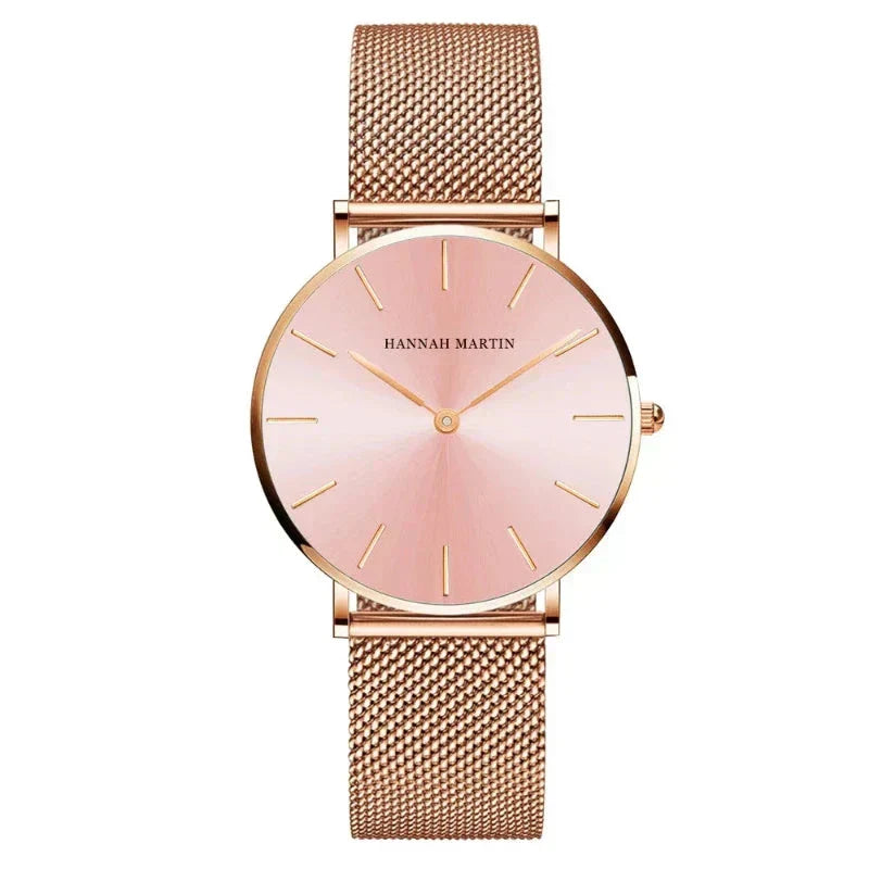 Round Women's Wrist Watch Relógio de Pulso Feminino Redondo Belleza & Glamour Pink 