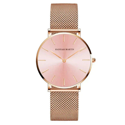 Round Women's Wrist Watch Relógio de Pulso Feminino Redondo Belleza & Glamour Pink 