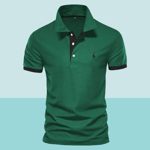 Ryan™ | Sporty Polo Shirt Shirt Belleza & Glamour Green & Black XS 