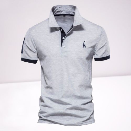 Ryan™ | Sporty Polo Shirt Shirt Belleza & Glamour Grey & Black XS 