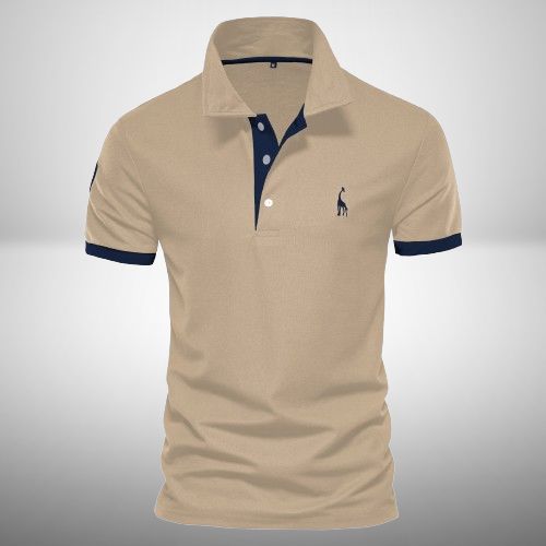 Ryan™ | Sporty Polo Shirt Shirt Belleza & Glamour Khaki & Black XS 
