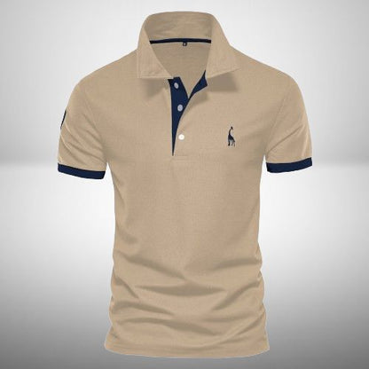 Ryan™ | Sporty Polo Shirt Shirt Belleza & Glamour Khaki & Black XS 