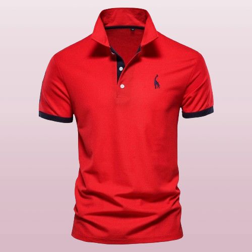 Ryan™ | Sporty Polo Shirt Shirt Belleza & Glamour Red & Black XS 